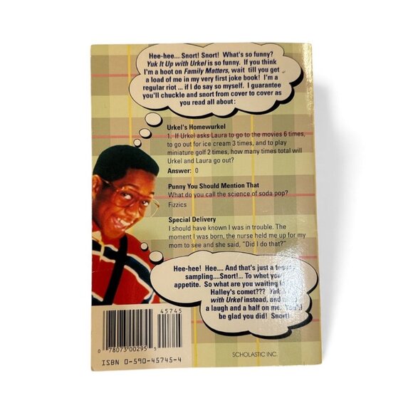 Yuk It Up With Urkel! Paperback Book - Picture 2 of 5